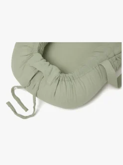 Alice & Fox ALBA Babynest med Håndtag, Green Muslin