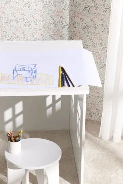 Alice & Fox  Huset Tegnebord med Skammel, Hvid