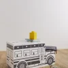 Alice & Fox Legetøjskasse Skolebus, Sort/Hvid