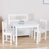 Alice & Fox LOVIS Bord & Stole + Sofa med Opbevaring, Hvid