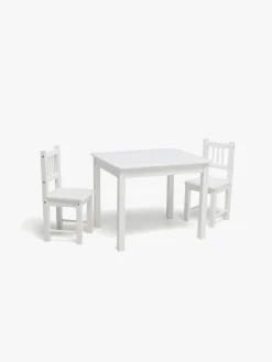 Alice & Fox LOVIS Bord & Stole + Sofa med Opbevaring, Hvid