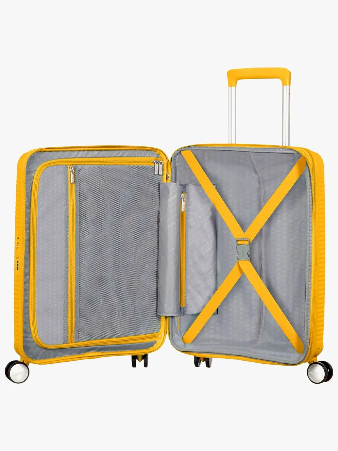 American Tourister Soundbox Spinner Rejsekuffert 35.5L, Golden Yellow