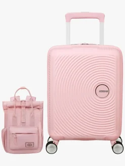 American Tourister Soundbox Kuffert 22L & Urban Groove City 7L Mini Sæt, Pastel Pink