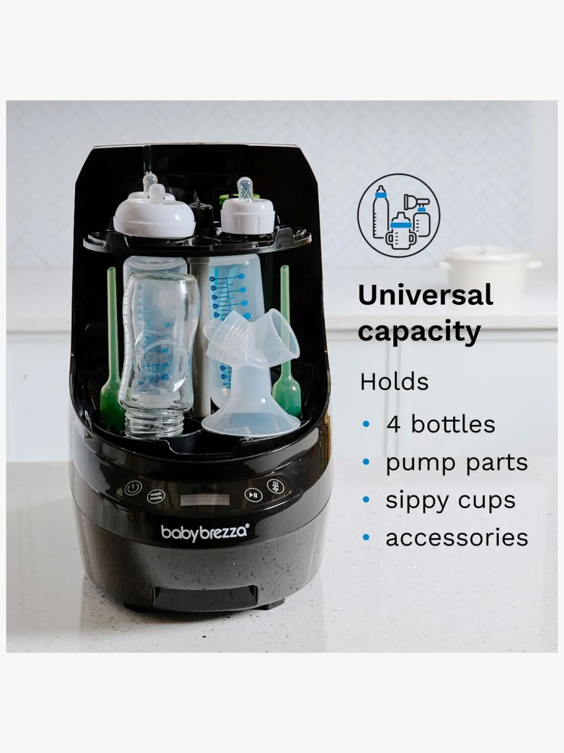 Baby Brezza Bottle Washer Pro Sterilisator, Black