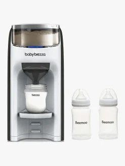 Baby Brezza Formula Pro Advanced Modermælkserstatnings- og Vællingemaskine inkl. Beemoo Care Modermælksflaske 240 ml 2-pak, White
