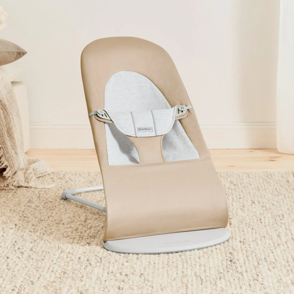 BabyBjörn Balance Soft Skråstol Woven Jersey, Beige/Grå
