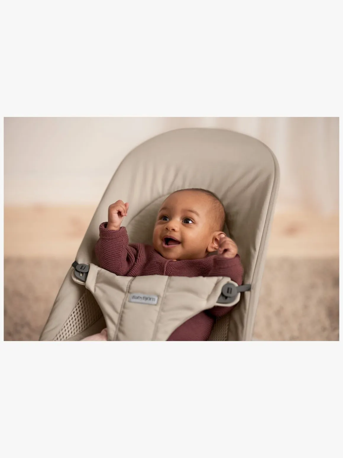 BabyBjörn Balance Soft Skråstol Tri-Fabric, Sandgrå