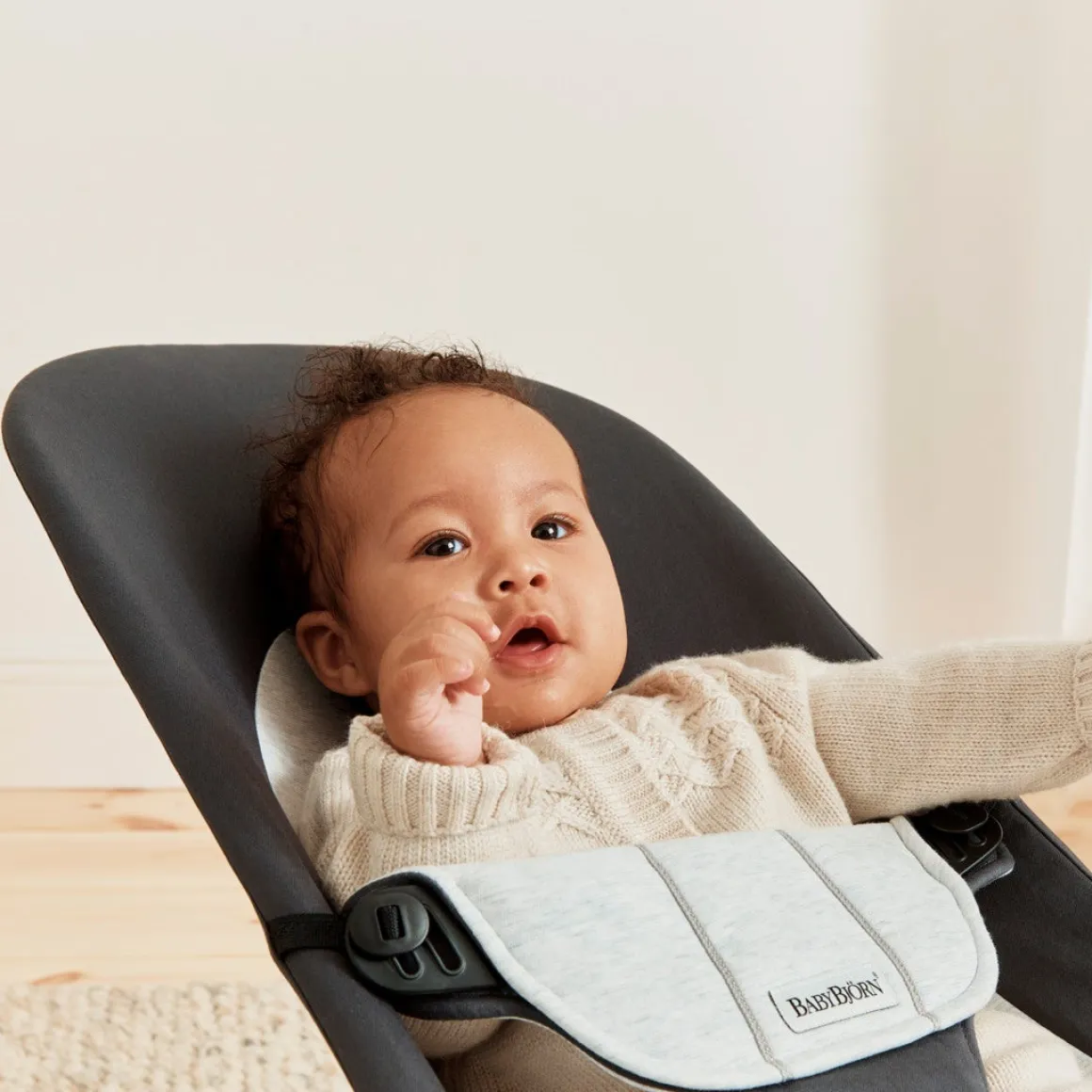 BabyBjörn Balance Soft Skråstol Woven Jersey, Mørkegrå/Grå