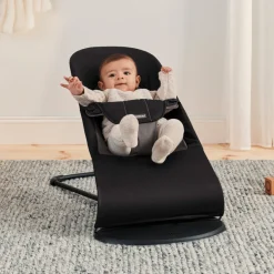 BabyBjörn Balance Soft Skråstol Woven, Sort/Mørkegrå