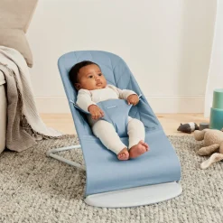 BabyBjörn Bliss Skråstol Woven Bladmønstret Quilt, Blå