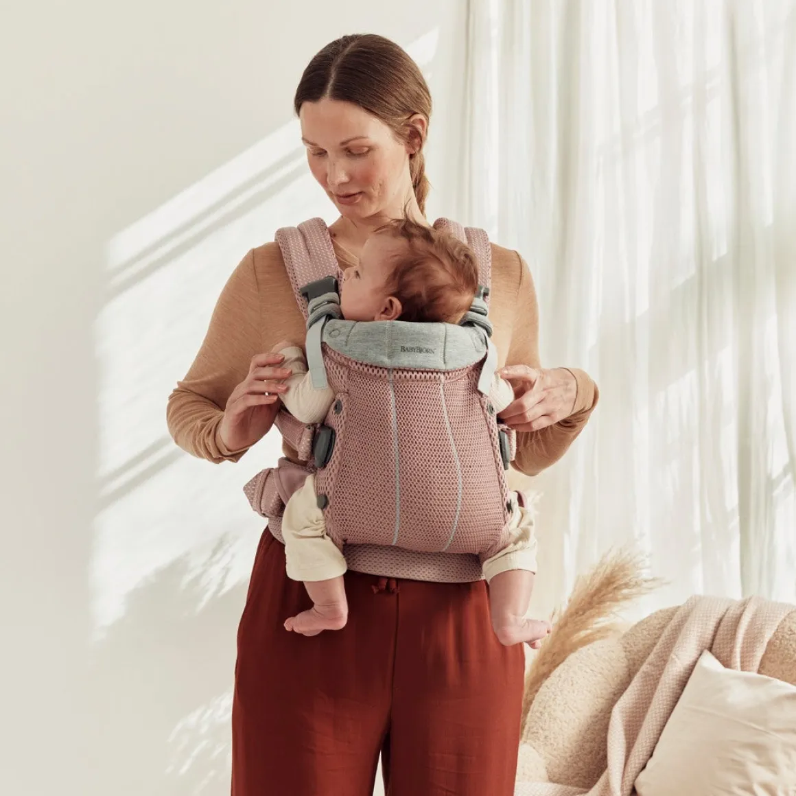 BabyBjörn Harmony Bæresele 3D Mesh, Lyserød