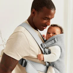 BabyBjörn Mini Bæresele 3D Jersey, Light grey
