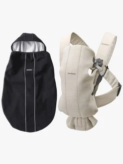 Babybjörn Bæresele Mini 3D Jersey inkl. Betræk, Lys beige
