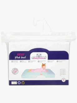 BabyMatex Jersey Stræklagen til Børnesenge 80 x 160 cm, Hvid