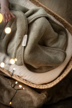 Baby's Only Hooded Baby Tæppe med Fødder Cozy, Urban Green
