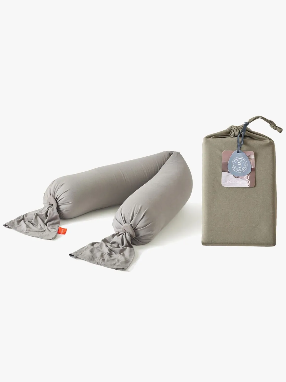 bbhugme Graviditets- og Ammepude inkl. Betræk, Stone/ Dusty Olive