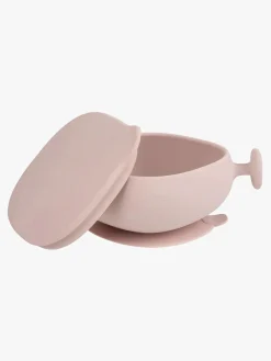 b.box Skål med Låg Silikone, Blush