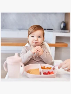 b.box Tallerken med Låg Silikone, Blush