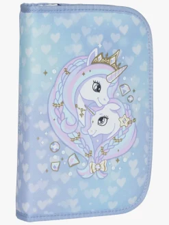 Beckmann Rygsæk 22L inkl Penalhus, Flaske & Madkasse, Unicorn Princess Ice Blue