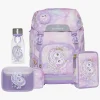 Beckmann Rygsæk 22L inkl Penalhus, Flaske & Madkasse, Unicorn Princess Purple