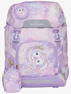 Beckmann Rygsæk 22L inkl Penalhus, Flaske & Madkasse, Unicorn Princess Purple