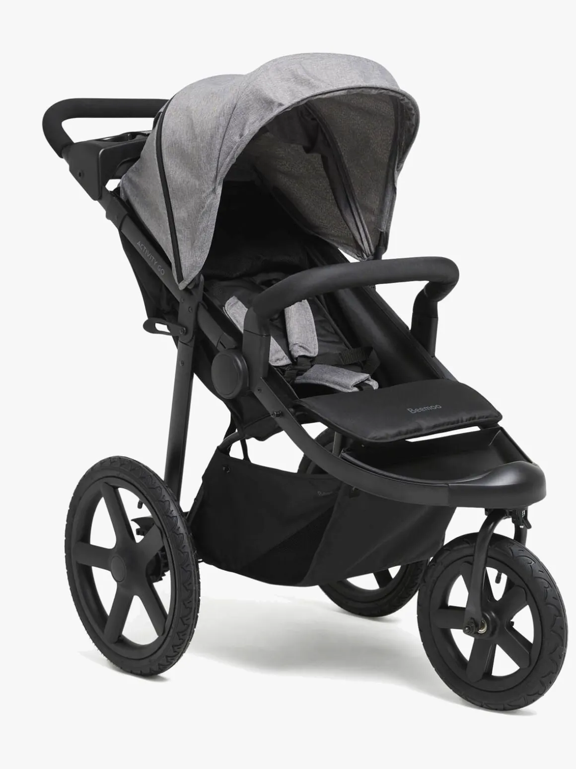 Beemoo Activity Go Aktivitetsklapvogn, Black/Dark Grey