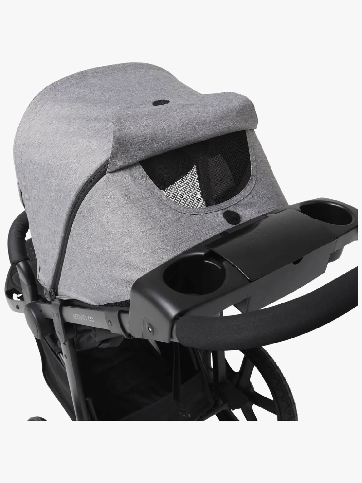 Beemoo Activity Go Aktivitetsklapvogn, Black/Dark Grey