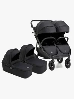 Beemoo BFF60 2 Søskendevogn inkl. Liggedele, Night Black