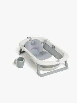 Beemoo CARE Assist Badekar inkl. Badestøtte & Skyllekande, White/Grey