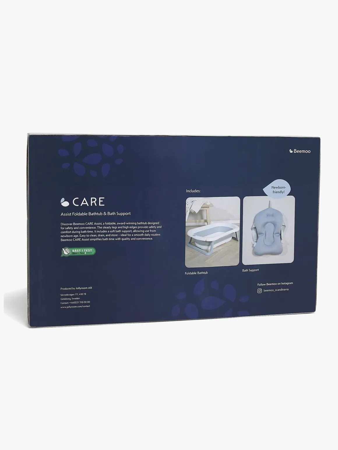 Beemoo CARE Assist Badekar inkl. Badestøtte, Soft Green