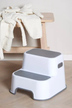 Beemoo CARE Assist Toiletsæde & Skammel, White/Grey