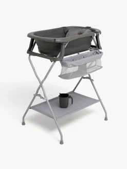 Beemoo CARE Assist Badekar inkl. Badestøtte Stativ & Skyllekande, Deep Grey
