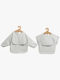 Beemoo CARE Bib Hagesmæk 2-pak, Light Grey