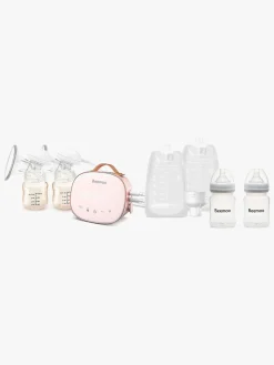 Beemoo CARE Duo Elektrisk Dobbelt Brystpumpe inkl. Modermælksposer & Modermælksflaske 180 ml 2-pak