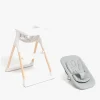 Beemoo CARE Harmony Højstol inkl. Sæt til Nyfødte, White/Wood