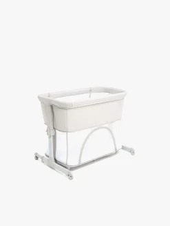 Beemoo CARE 2-i-1 Bedside Crib & Kravlegård, Light Grey