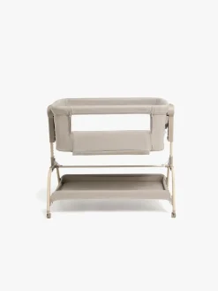 Beemoo CARE Motion Bedside Crib, Taupe/Wood