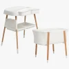 Beemoo CARE Nordic Tremmeseng & Puslebord, White/Wood