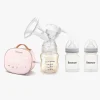 Beemoo CARE Single Elektrisk Brystpumpe inkl. Modermælksflaske 180 ml 2-pak