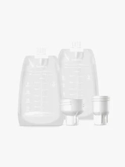 Beemoo CARE Wearable Elektrisk Brystpumpe Single inkl. Modermælksposer & Modermælksflaske 180 ml 2-pak