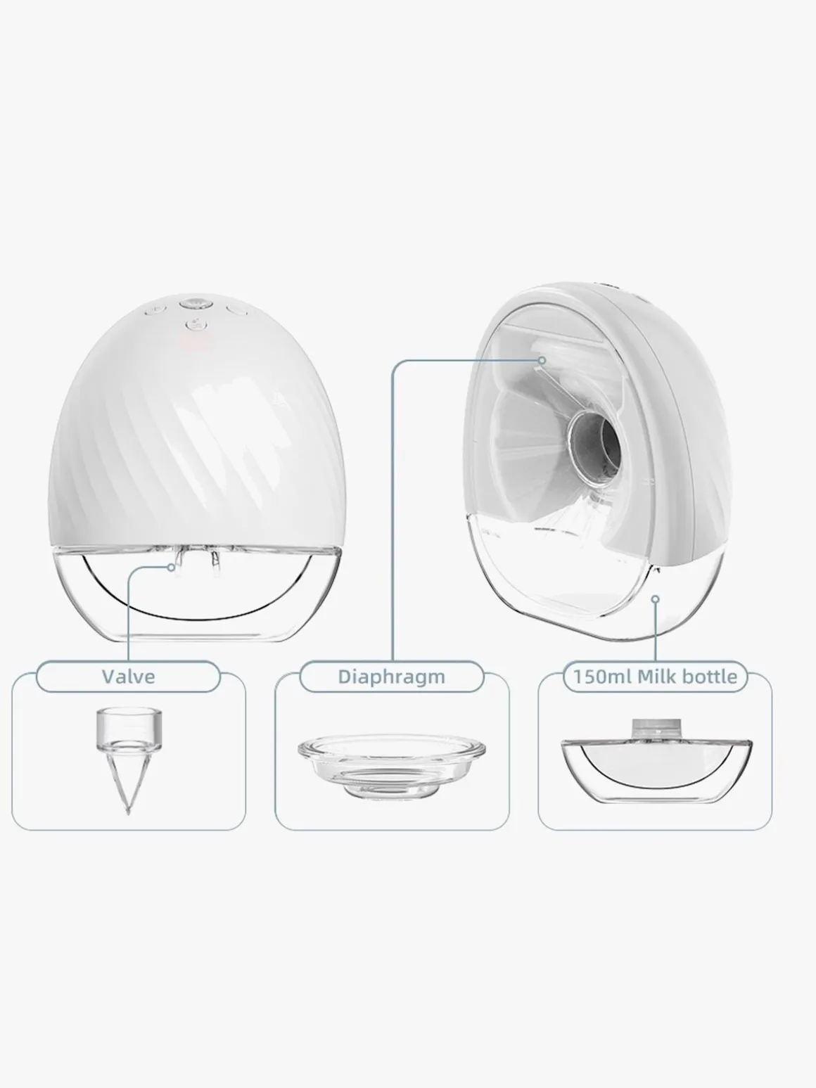 Beemoo CARE Wearable Elektrisk Brystpumpe Single
