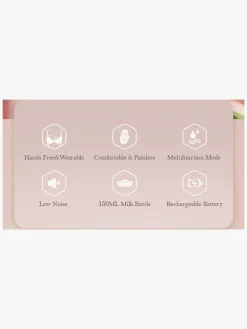 Beemoo CARE Wearable LED Elektrisk Brystpumpe Dobbelt