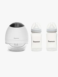 Beemoo CARE Wearable LED Elektrisk Brystpumpe Single inkl. Flasker 240 ml 2-pak