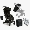 Beemoo Easy Fly Lux 4 Klapvogn inkl. Tilbehørspakke, Jet Black