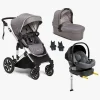 Beemoo Maxi 4 Duovogn inkl. Route i-Size Autostol Baby & ISOFIX Base, Grey Silver/Mineral Gray
