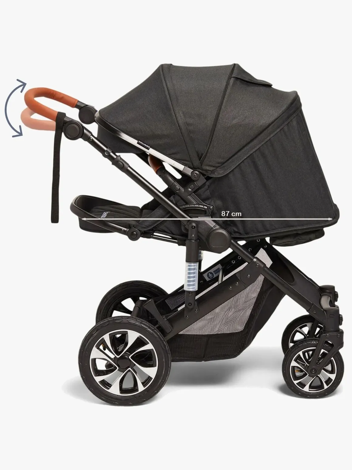 Beemoo Maxi 4 Klapvogn, Black/Black