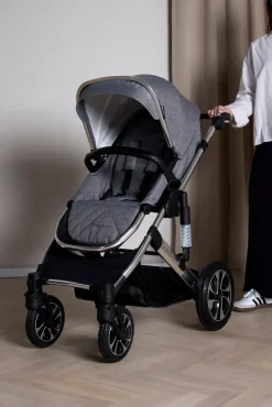 Beemoo Maxi 4 Klapvogn, Grey/Silver