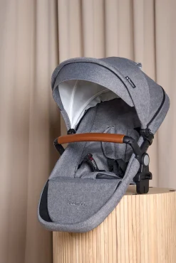 Beemoo Maxi 4 Twin Søskendesæde Grey Melange/Black