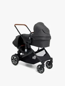 Beemoo Maxi 4 Twin Søskendevogn inkl.  Ekstra Søskendesæde & Maxi-Cosi CabrioFix i-Size Autostol Baby & Base, Black
