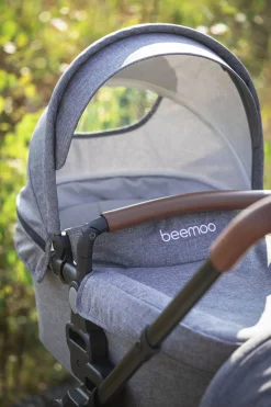 Beemoo Maxi 4 Twin Søskendevogn, Grey Melange/Black